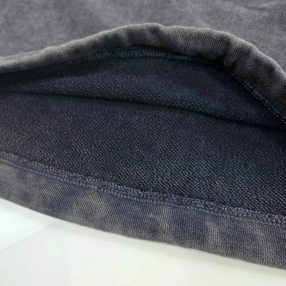 GAP Worldwide Logo Hoodie Acid Wash Navy Sweatshirt Dark Night Mens Size XL Tall - Picture 6 of 11